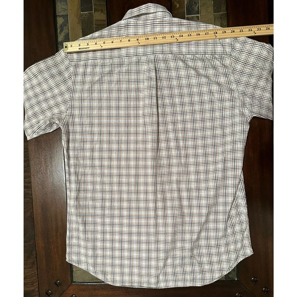 Peter Millar Mens Cotton White Check Long Sleeve Button Down LG Collared Shirt - Picture 3 of 6